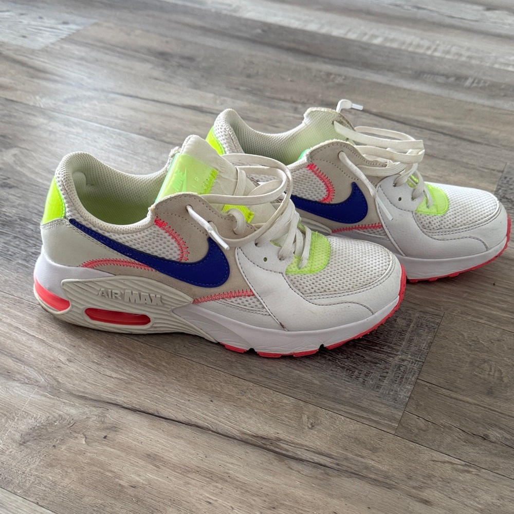 Nike Sneakers - White, Blue, Neon Pink